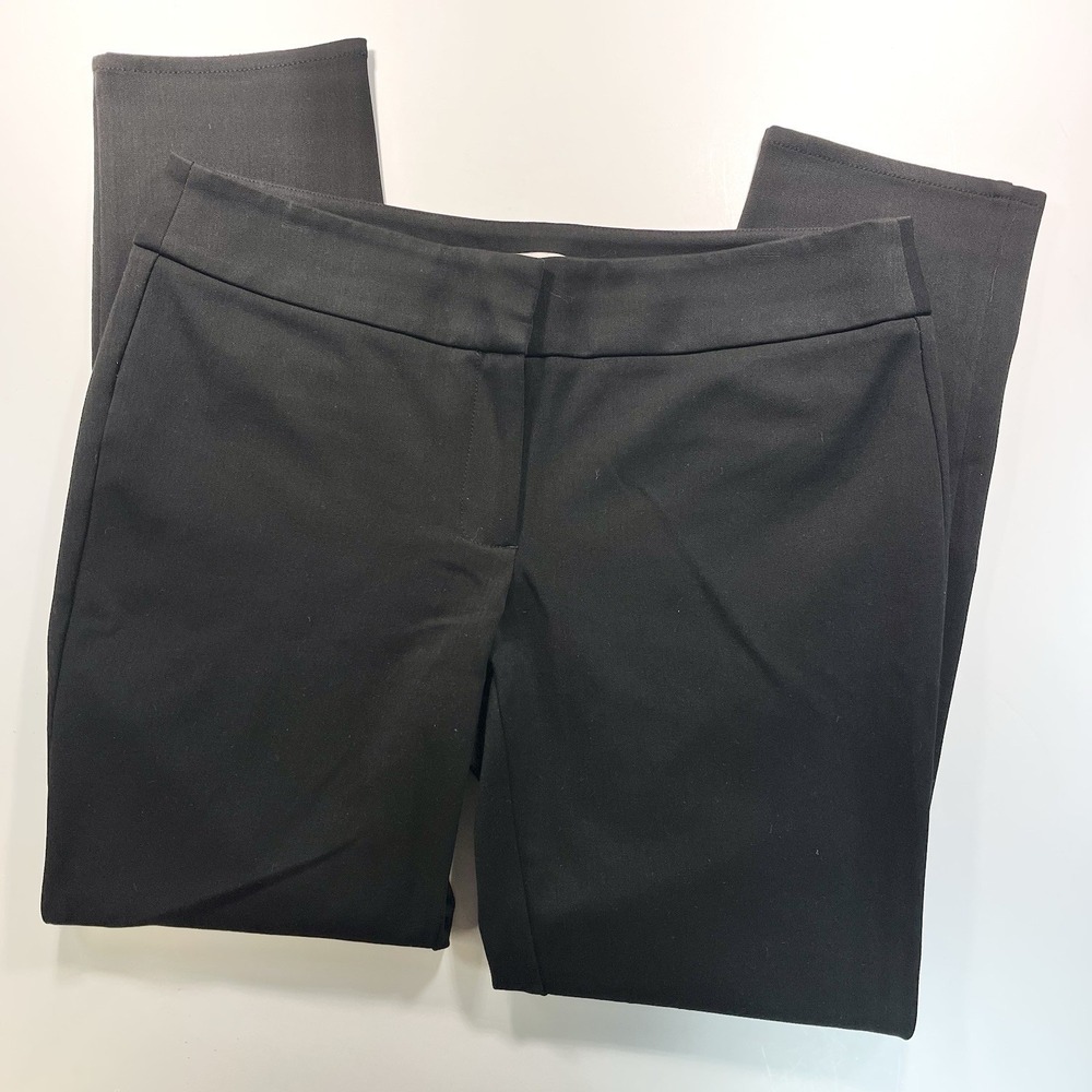 LOFT Marisa Trouser Dress Pant Black Tapered Leg 10